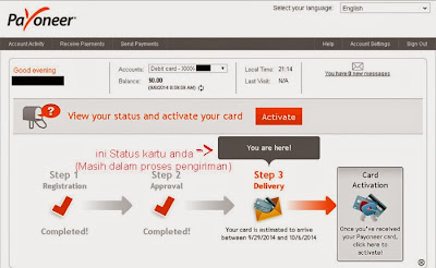 Cara mendapatkan Kartu Kredit gratis dari Payoneer