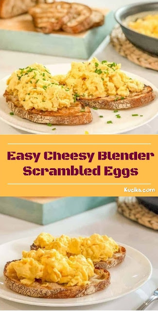 Easy Cheesy Blender Scrambled Eggs #cheese