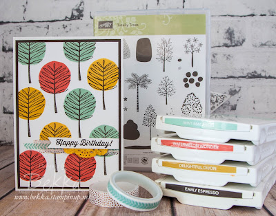 Birthday card featuring Totally Trees from Stampin' Up! UK Buy Stampin' Up! UK here