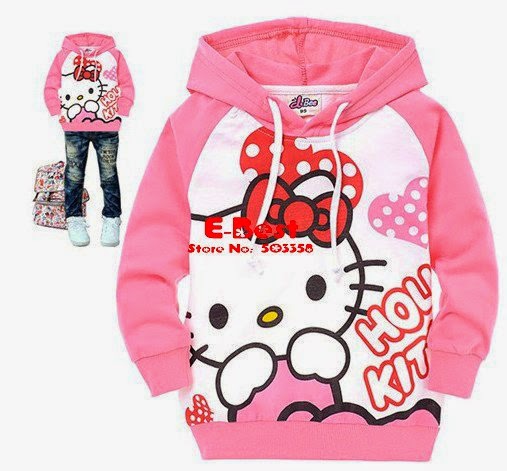 Gambar Baju Jaket Hello Kitty Lengan Panjang Pink Terbaru 