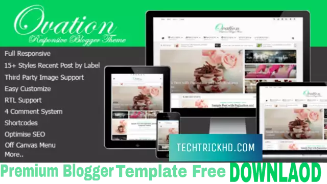 Ovation News/Magazine Responsive Premium Blogger Theme