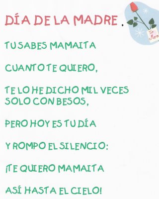 Maestra De Infantil Poemas Para El Dia De La Madre