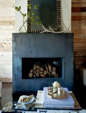 antlers fireplace vignette