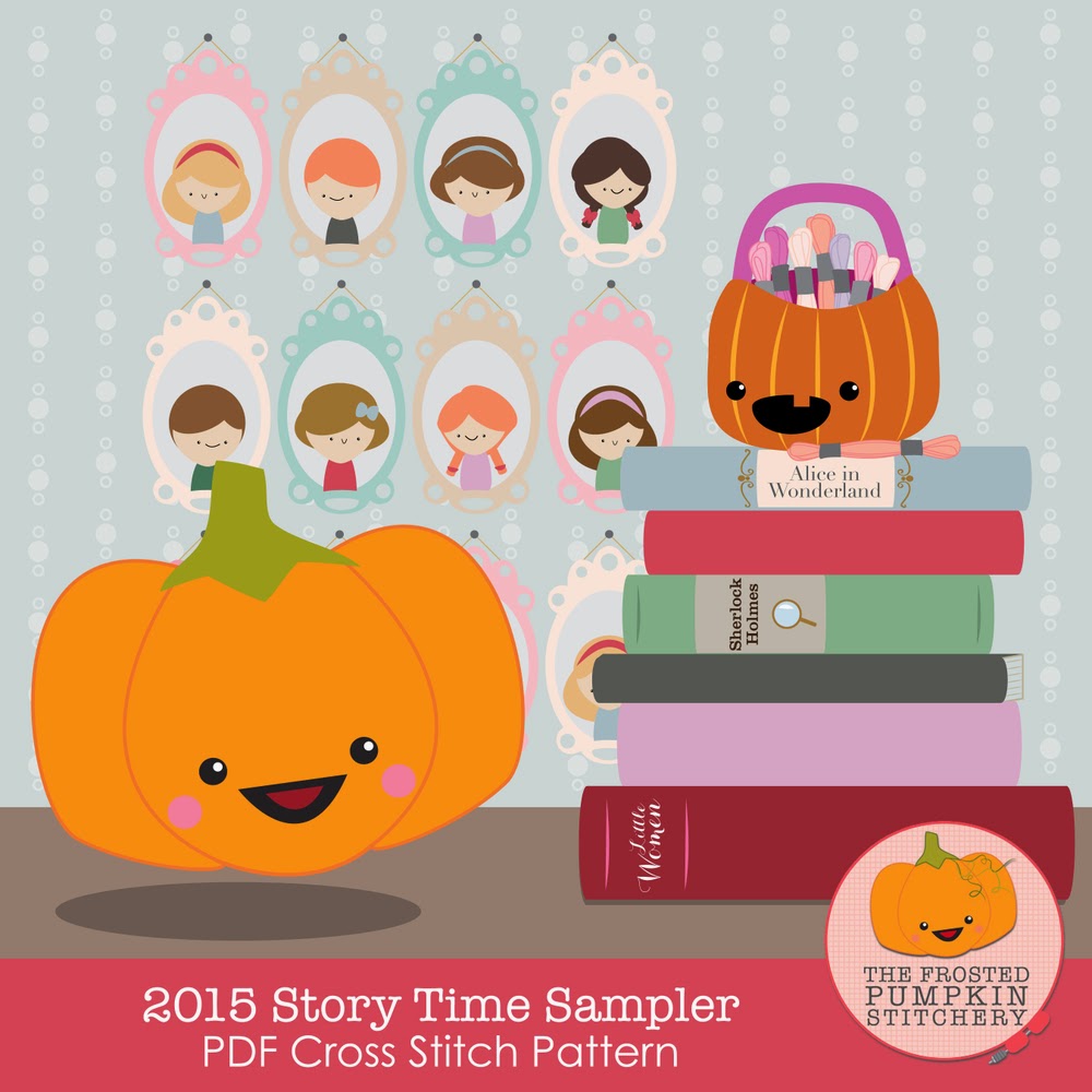 http://thefrostedpumpkinstitchery.bigcartel.com/product/2015-story-time-sampler-pdf-cross-stitch-pattern