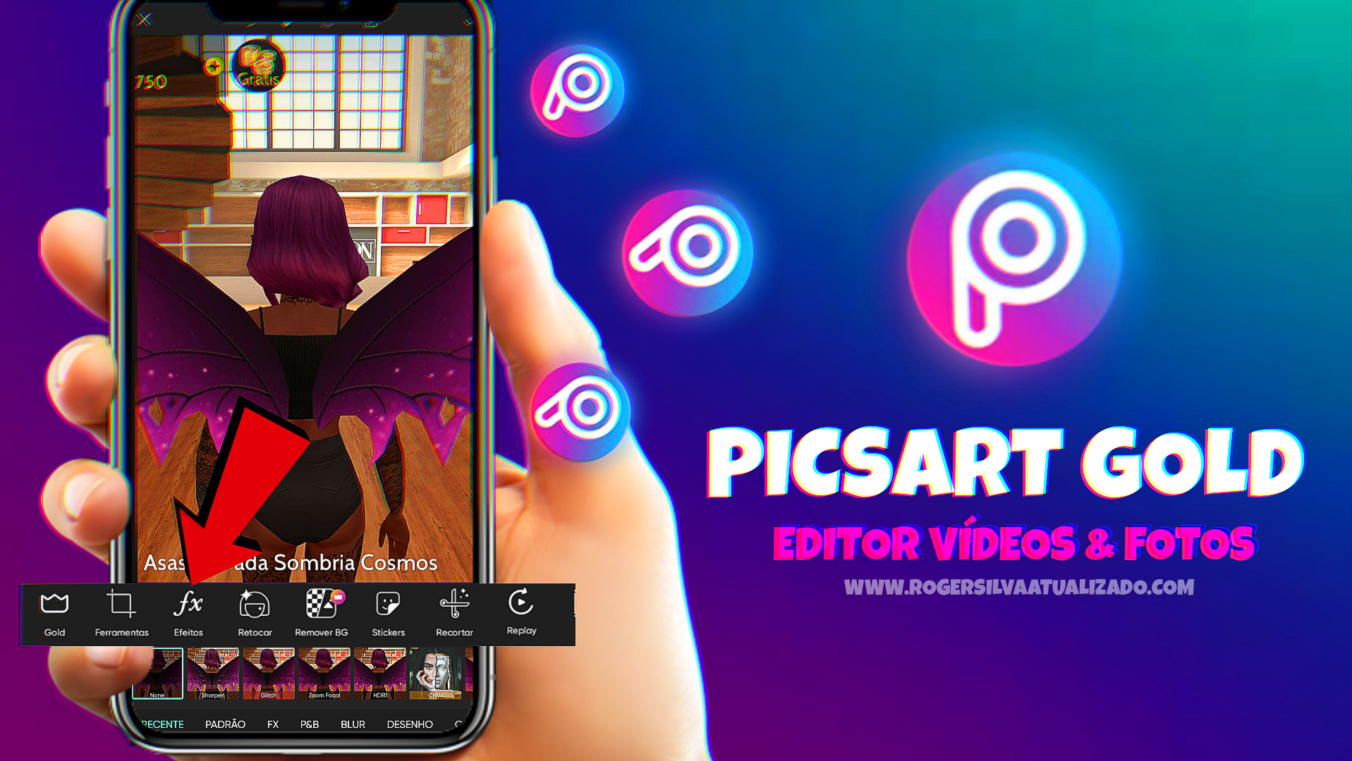 GTA 5 Efeito no PicsArt, Como transformar sua foto em desenho no celular  estilo jogo GTA V