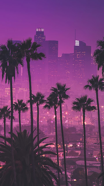 Wallpaper Los Angles Synthwave. Hd