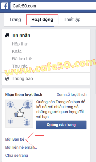 Cách mời bạn bè Like Page trên Facebook mới nhất 2014