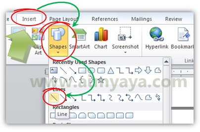 Garis panjang dua sering digunakan sebagai pembatas kop surat ataupun pembatas ketikan ant Cara Membuat Garis Panjang Dua di Ms Word 2010