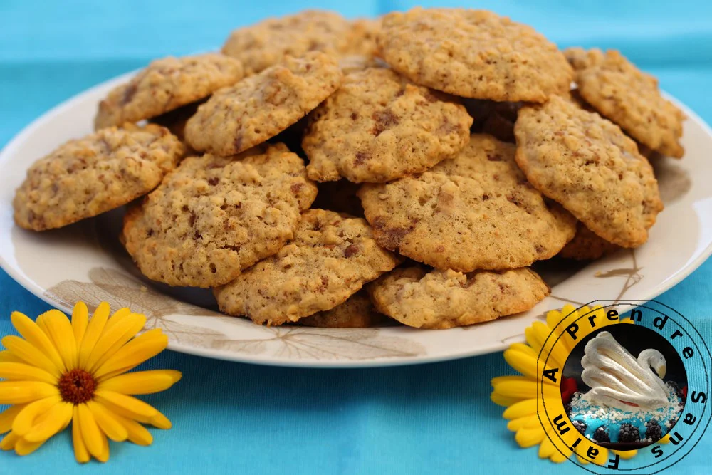 Cookies aux flocons d'avoine, pépites et noix