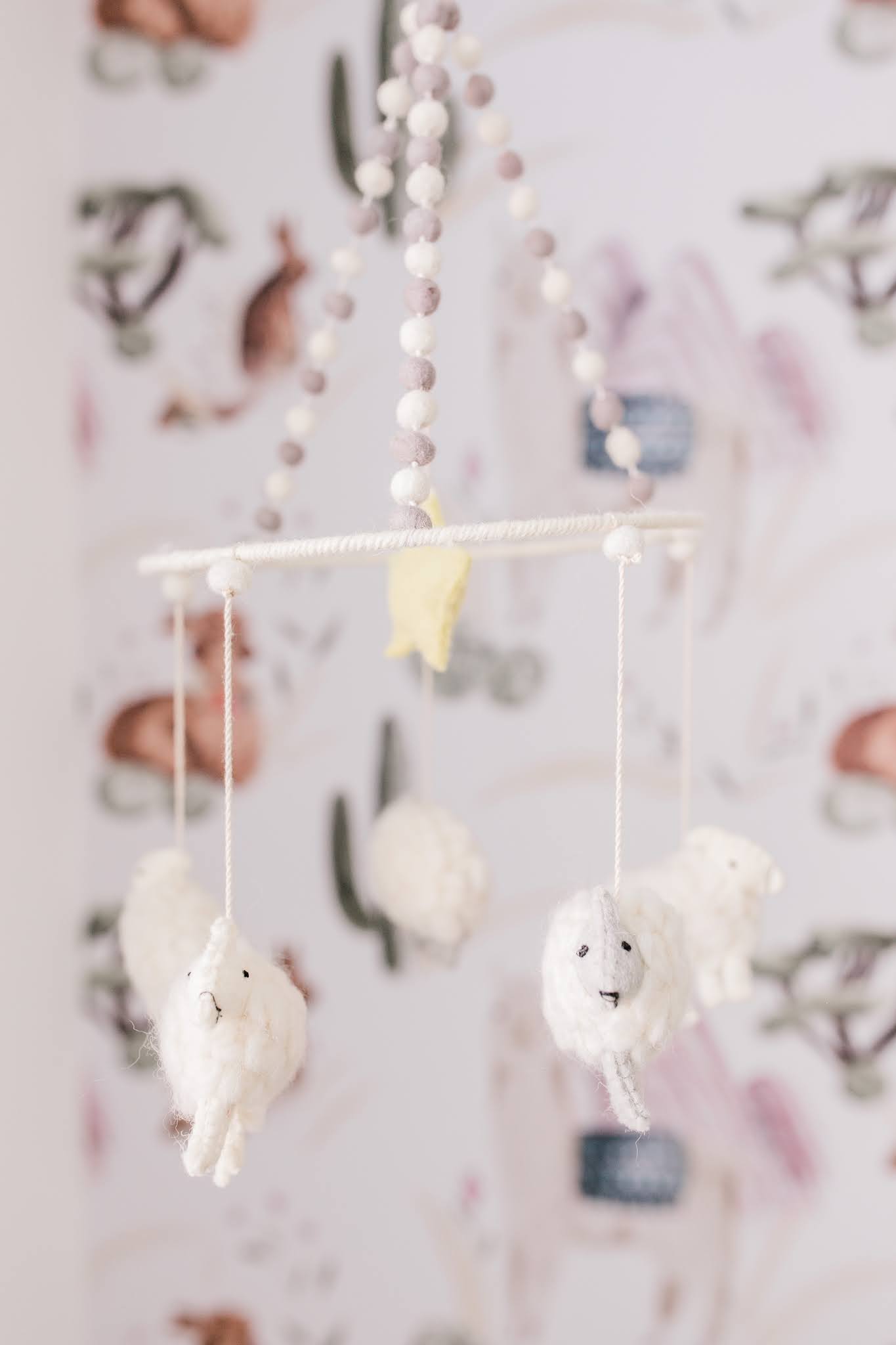 Pehr counting sheep mobile nursery styled