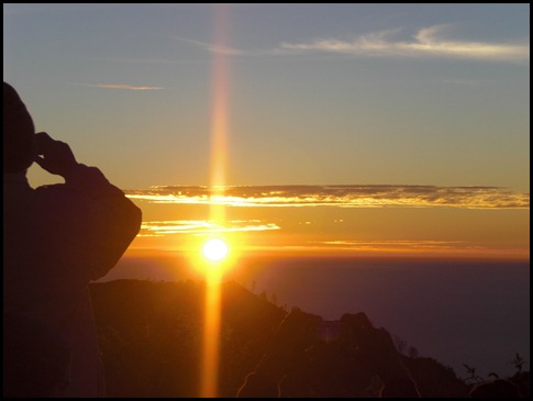 sunrise at the other lookout near Bromo