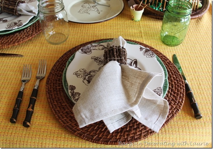 Spring Bunny Table-Bargain Decorating with Laurie