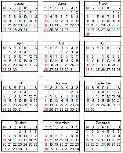 Kalender Tahun 2015  Ocim Blog - Berita Terbaru dan Hiburan