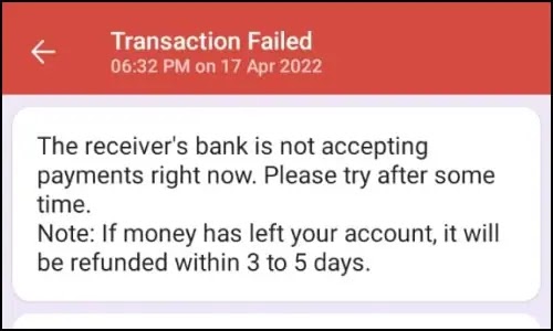 Fix Transaction Failed Problem Solved on PhonePe