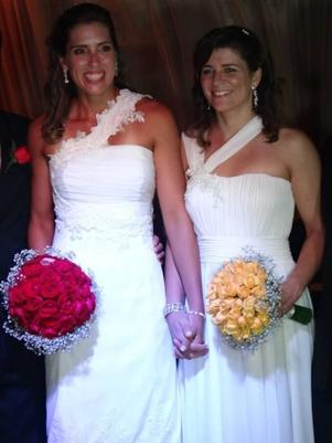 Lili e Larissa se casaram em Fortaleza (CE)
