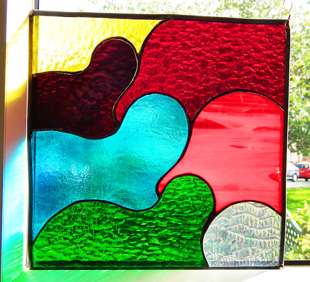 Schmoo shapes abstract stained glass