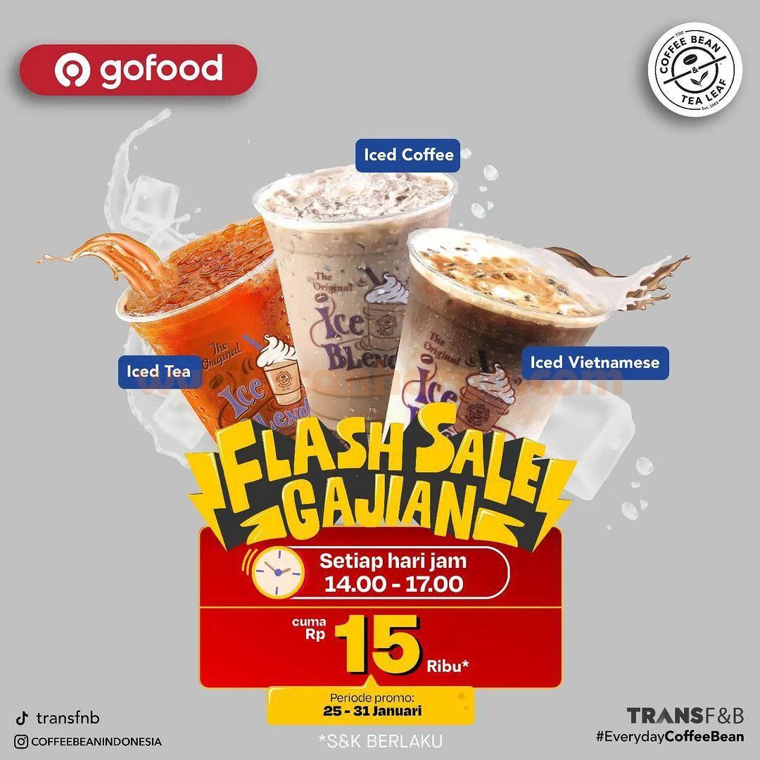 Promo THE COFFEE BEAN GOFOOD FLASH SALE GAJIAN