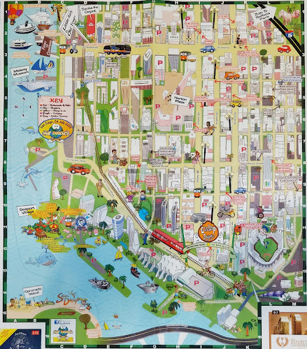 cartoon map of San Diego, California