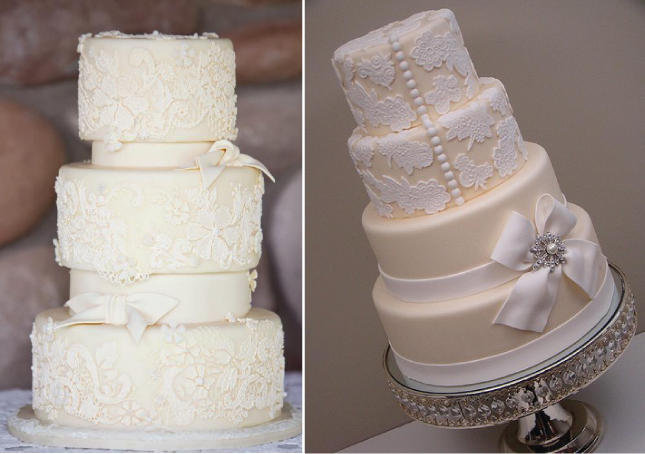 Inspired your wedding cake on your wedding dress isn't only a hot trend 