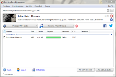 Descarga videos de Youtube o si lo prefieres sólo el audio