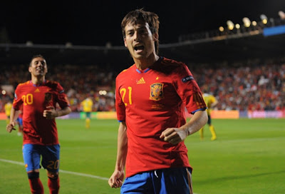 David Silva Spain Euro 2012 Celebration Goal