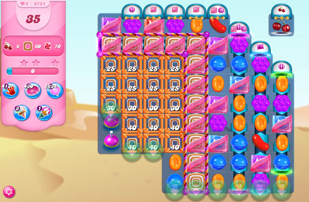 Candy Crush Saga level 9721