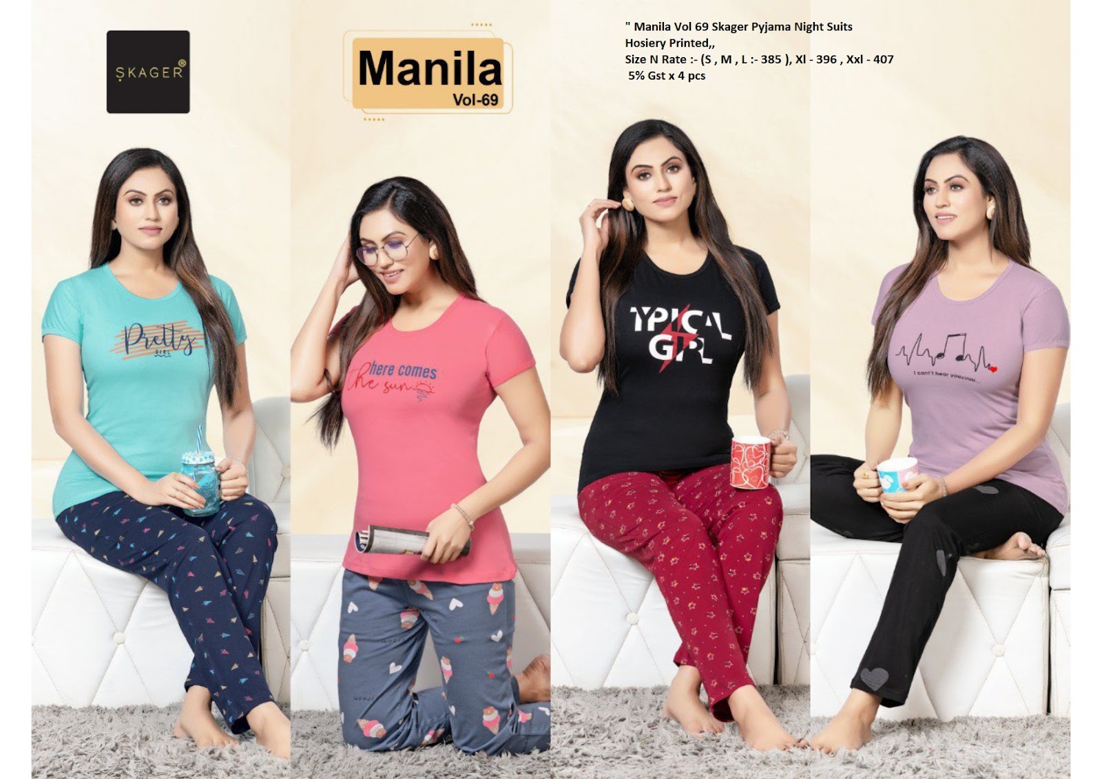 Manila Vol 69 Skager Pyjama Night Suits Manufacturer Wholesaler