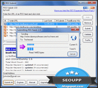 تحميل برنامج  RSS Submit v3.0- برنامج لارسال تغدية موقعك الى اكثر من 140 دليل RSS 