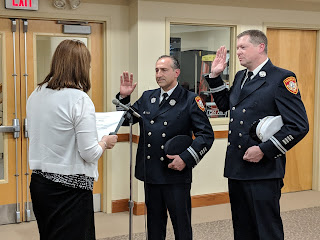 L-R: Teresa Burr, Captain Thomas Carlucci, Captain Charles Allen  