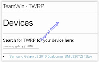 download twrp Samsung galaxy J3 2016