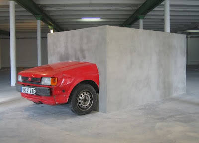 Car in cement block found swimming the fishes