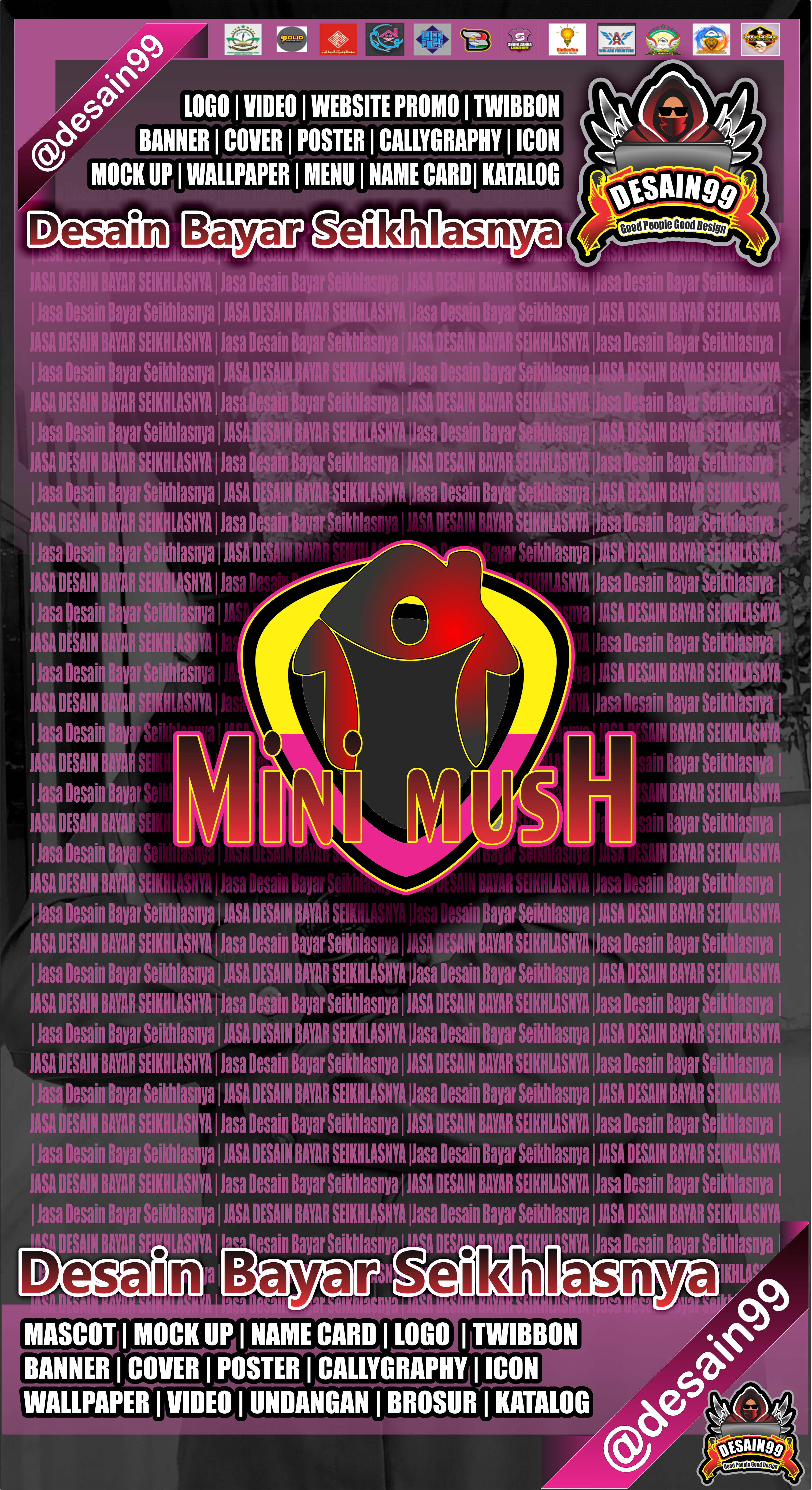 Gambar Desain Logo Mini Mush Jasa Desain Bayar Seikhlasnya