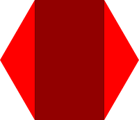 Rectangle in the middle of the red hexagon