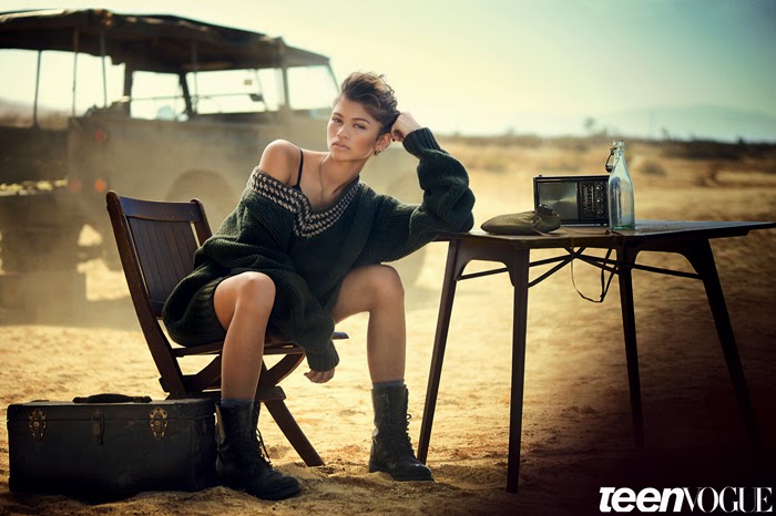 Zendaya looking fierce and fearless on the cover of Teen Vogue magazine for their February 2015 issue