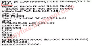 EEPROM data for Canon iP4700