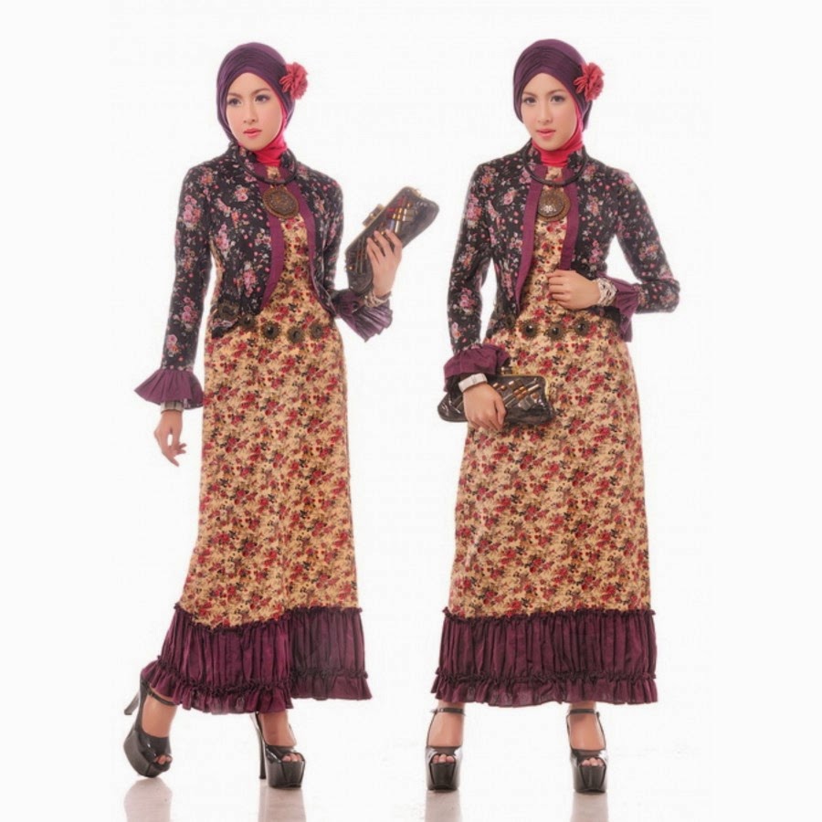 Model Baju  Muslim Batik  Terbaru  untuk Wanita 