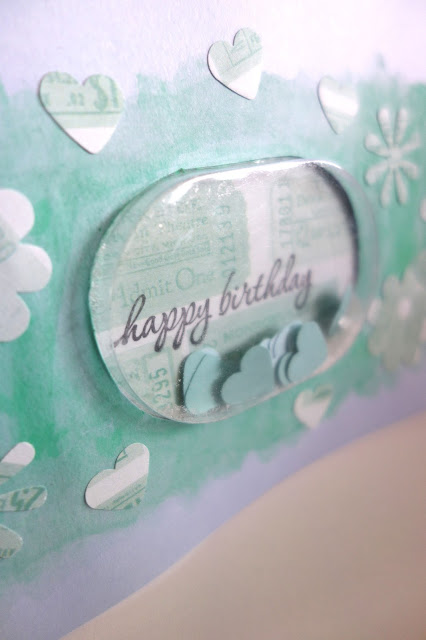 Handmade cards with a confetti window