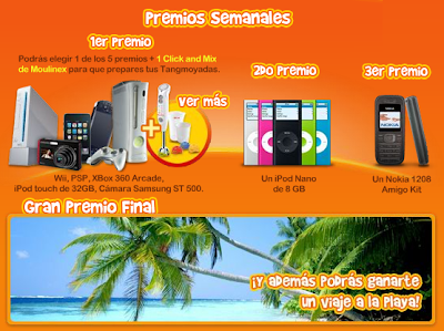 Premios promocion tang moyada videojuego(PSP,Wii,X box),mp3 viaje a playa Nacional