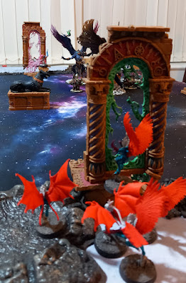 Warhammer 40k four-way battle report: Tzeentch Daemons vs Death Guard vs vs Adepta Sororitas vs Drukhari