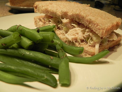 Chicken Salad Sandwich & Green Beans