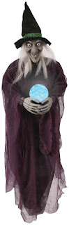  36" Witch with Crystal Ball - Purple for Halloween