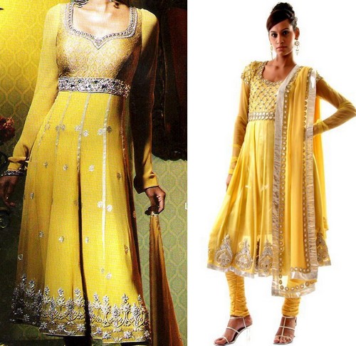 Latest Mehndi Dresses for Girls