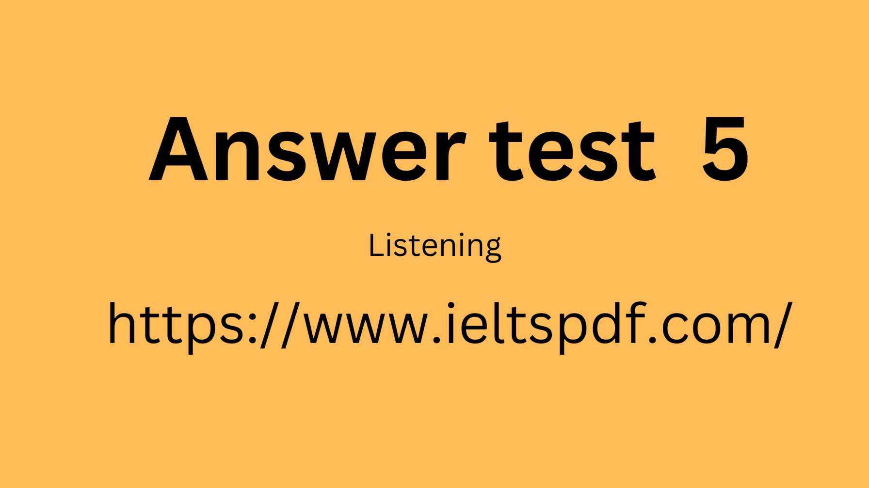 ielts listening test answer 5
