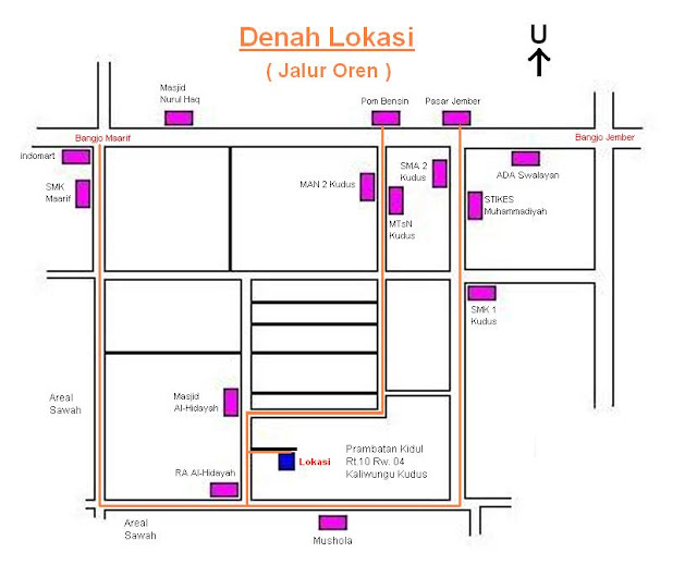 DENAH ALAMAT USAHA CATERING KUDUS