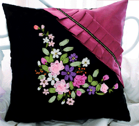 Silk Ribbon Floral Pillowcases