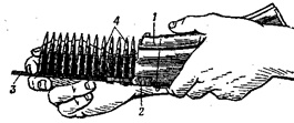 Снаряжение магазина АК патронами из обоймы