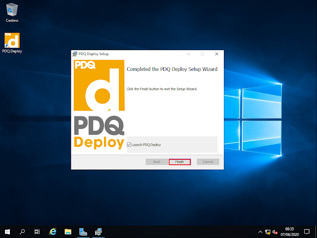 Fine installazione PDQ Deploy