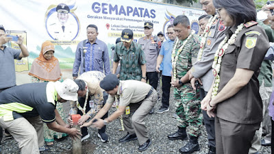   Dandim Pemalang Saksikan Pencanangan Gerakan Masyarakat Pemasangan Tanda Batas Serentak 