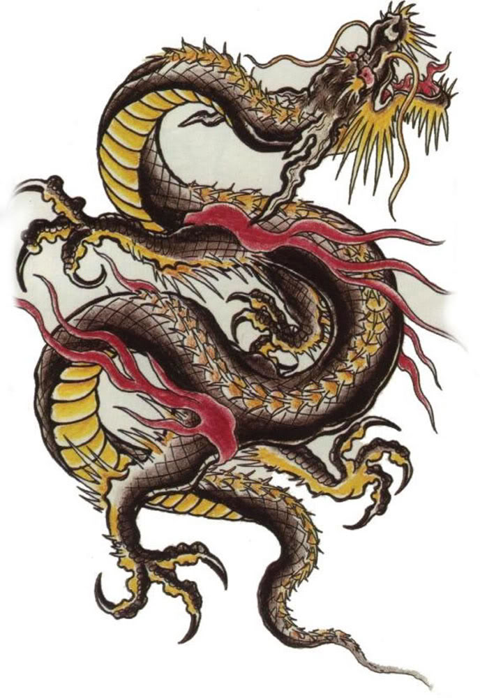 Research Blog: Chinese Dragons Traditional Japanese Mask Tattoo Flash