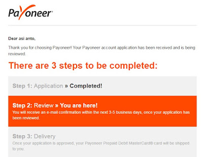 Cara Daftar Payoneer Mastercard Gratis